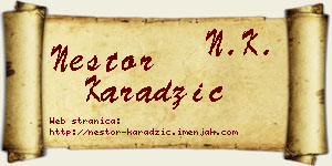 Nestor Karadžić vizit kartica